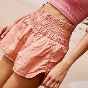 Free People Movement Women's Athletic Nylon Shorts Size L Terra Cota